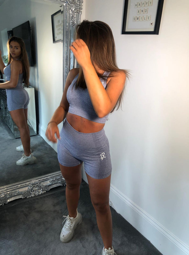 PA Womens Seamless shorts gym cycling grey